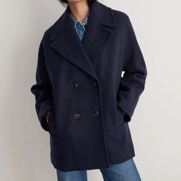 NEW Madewell Carville Oversized Peacoat in Insuluxe Fabric!!! - Picture 2 of 8